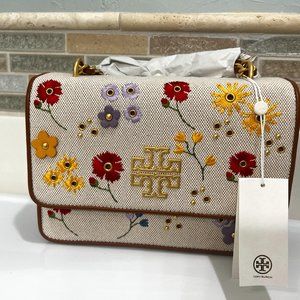 Tory Burch Britten Floral Canvas Sm Shoulder Bag